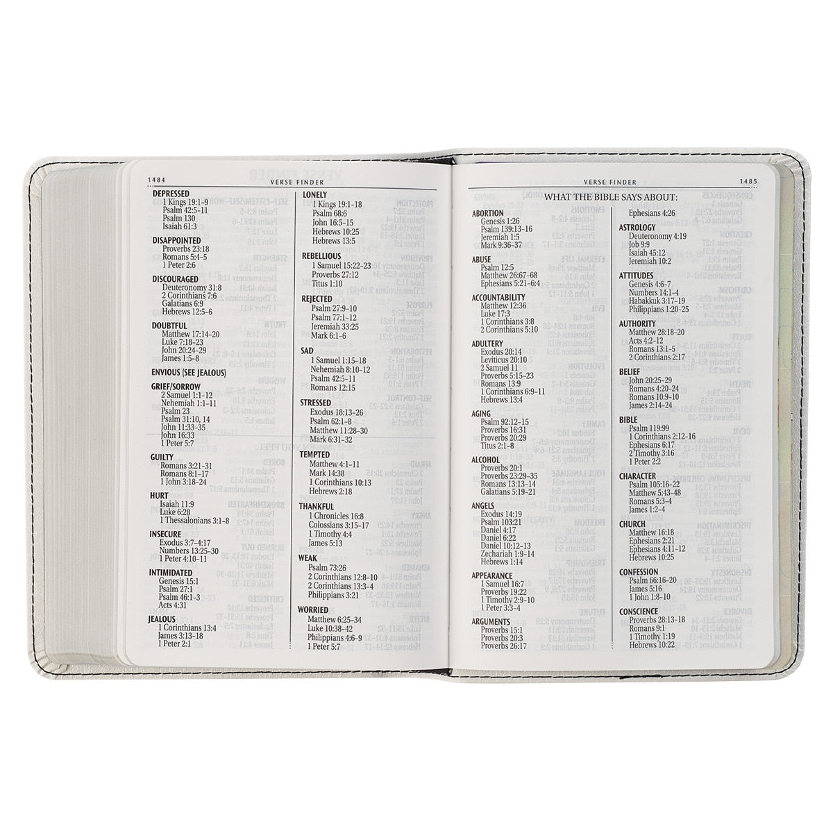 Pearlized White Large Print Compact King James Version Bible by Christian Art Gifts, product view 7