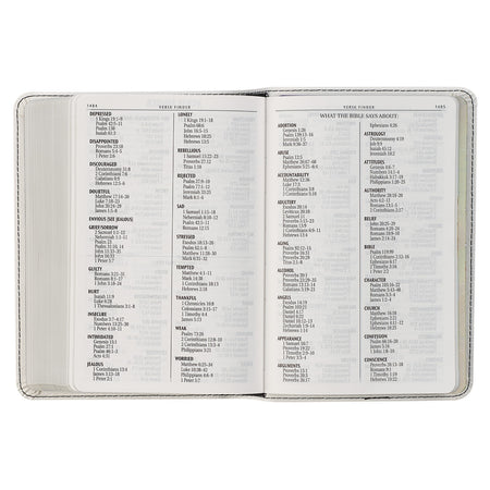 Pearlized White Large Print Compact King James Version Bible by Christian Art Gifts, product view 7