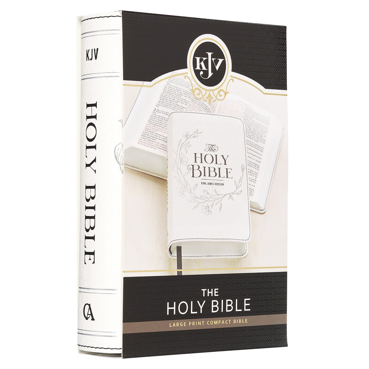Pearlized White Large Print Compact King James Version Bible by Christian Art Gifts, product view 8