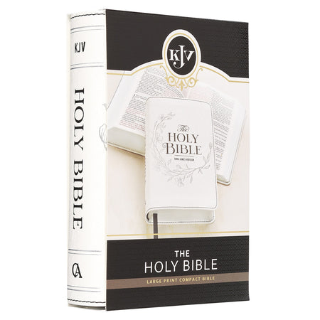 Pearlized White Large Print Compact King James Version Bible by Christian Art Gifts, product view 8