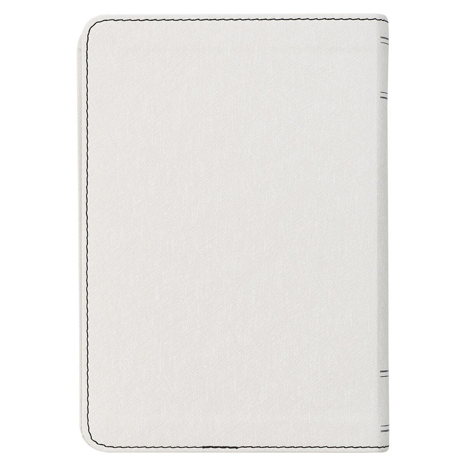 Pearlized White Large Print Compact King James Version Bible by Christian Art Gifts, product view 2