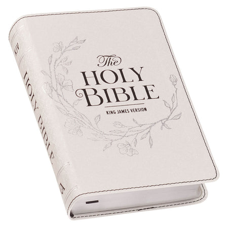 Pearlized White Large Print Compact King James Version Bible by Christian Art Gifts, product view 3