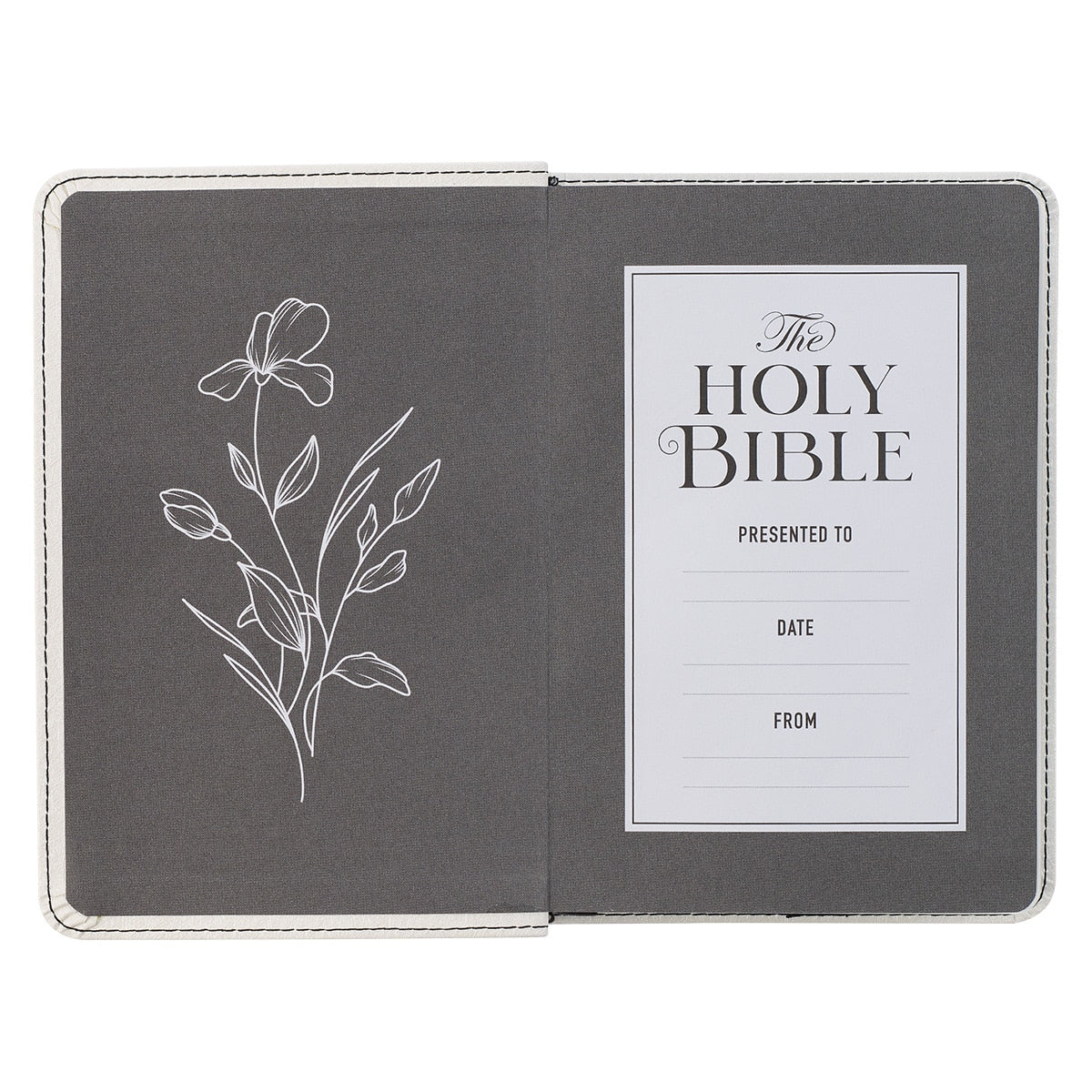 Pearlized White Large Print Compact King James Version Bible by Christian Art Gifts, product view 4