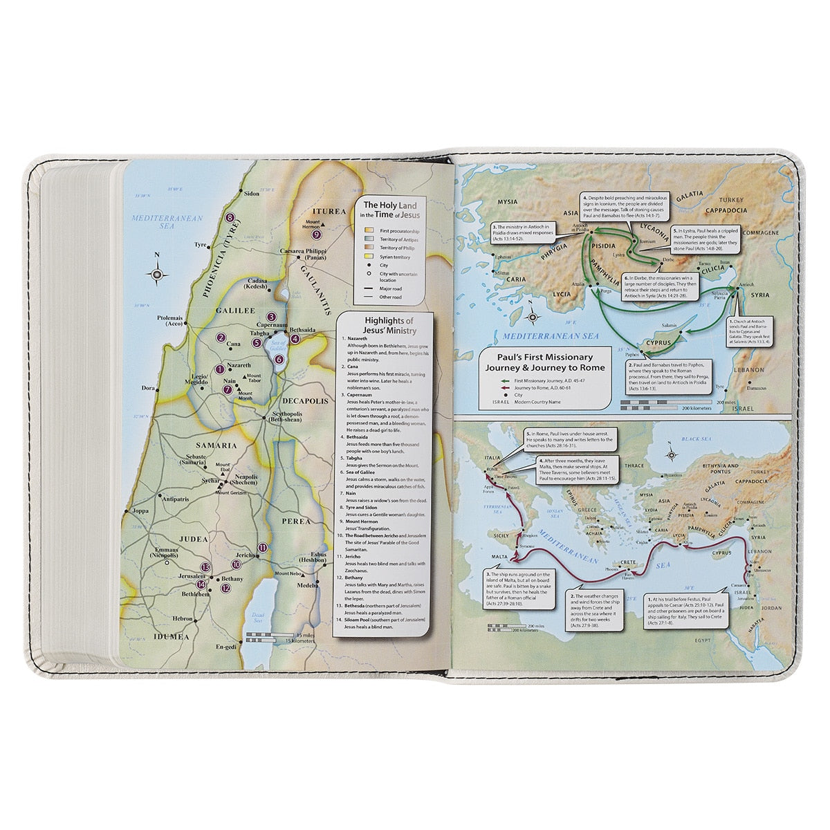 Pearlized White Large Print Compact King James Version Bible by Christian Art Gifts, product view 5