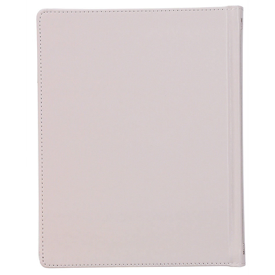 Feather Gray Floral Faux Leather Hardcover King James Version Note-taking Bible by Christian Art Gifts, product view 2