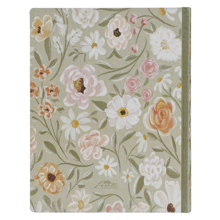 Sage Green Floral Hardcover Amelia Collection Large Print King James Version Note-taking Bible - Luke 22:42, product view 2