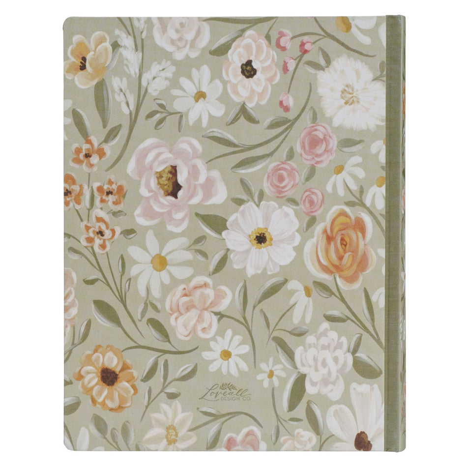 Sage Green Floral Hardcover Amelia Collection Large Print King James Version Note-taking Bible - Luke 22:42, product view 2
