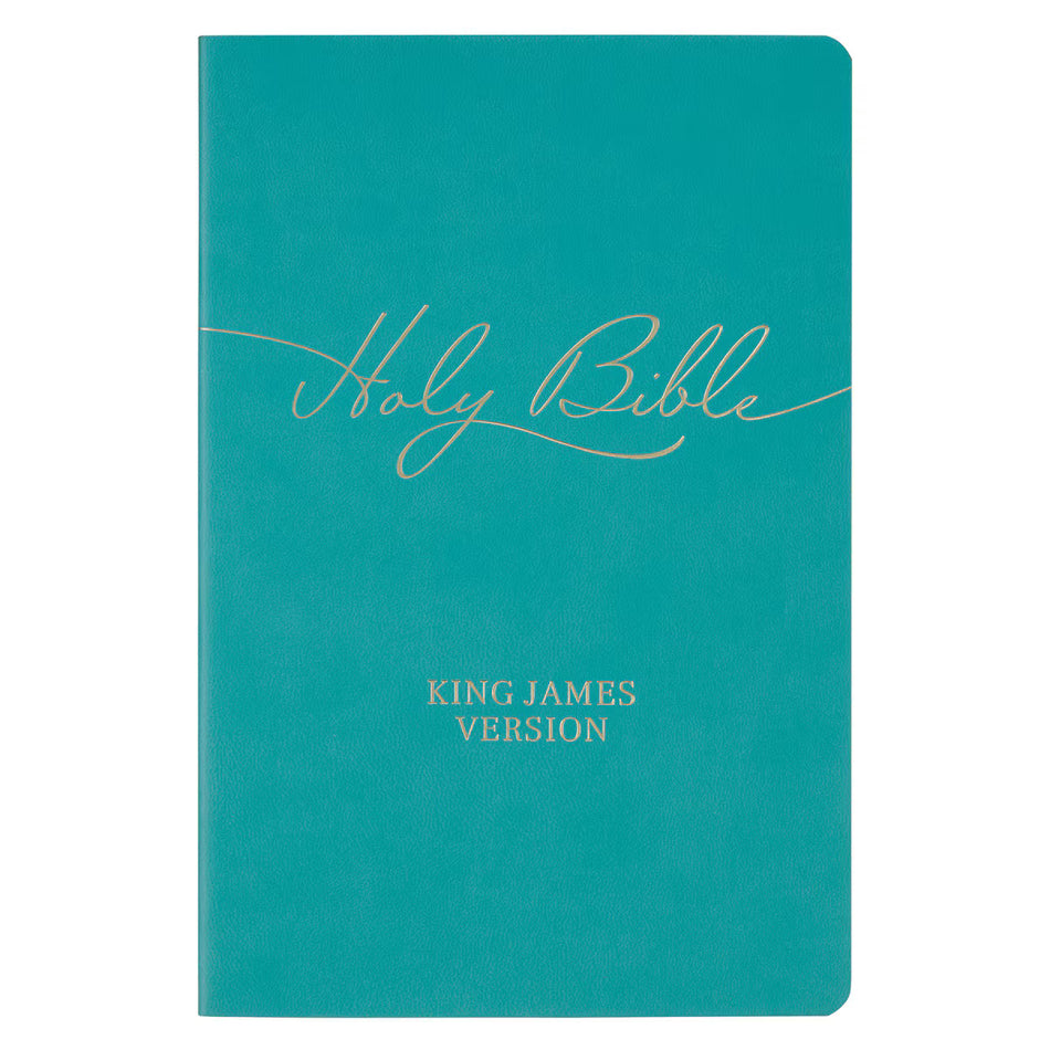 Marbled Teal Faux Leather King James Version Gift Bible