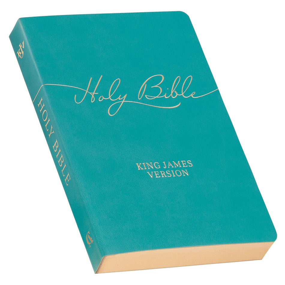 Marbled Teal Faux Leather King James Version Gift Bible by Christian Art Gifts, product view 2