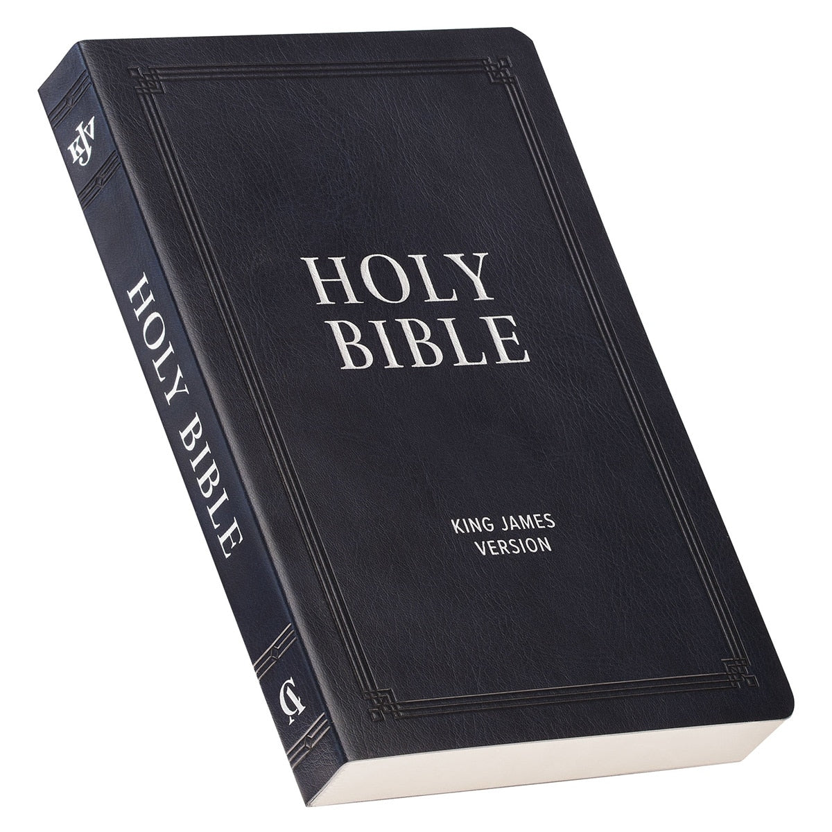 Black Faux Leather King James Version Gift Bible by Christian Art Gifts, product view 2