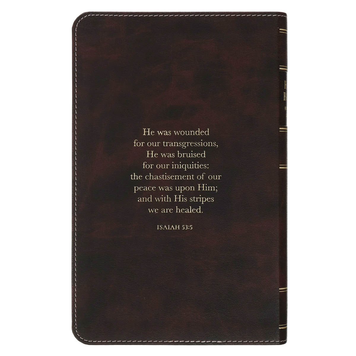Espresso and Pink Faux Leather Giant Print King James Version Bible with Thumb Index by Christian Art Gifts, product view 2