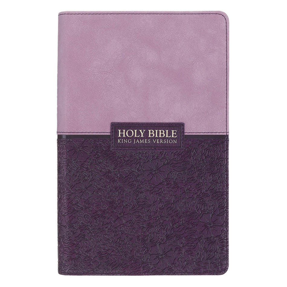 Two-Tone Purple Giant Print Standard Size King James Version Bible by Christian Art Gifts
