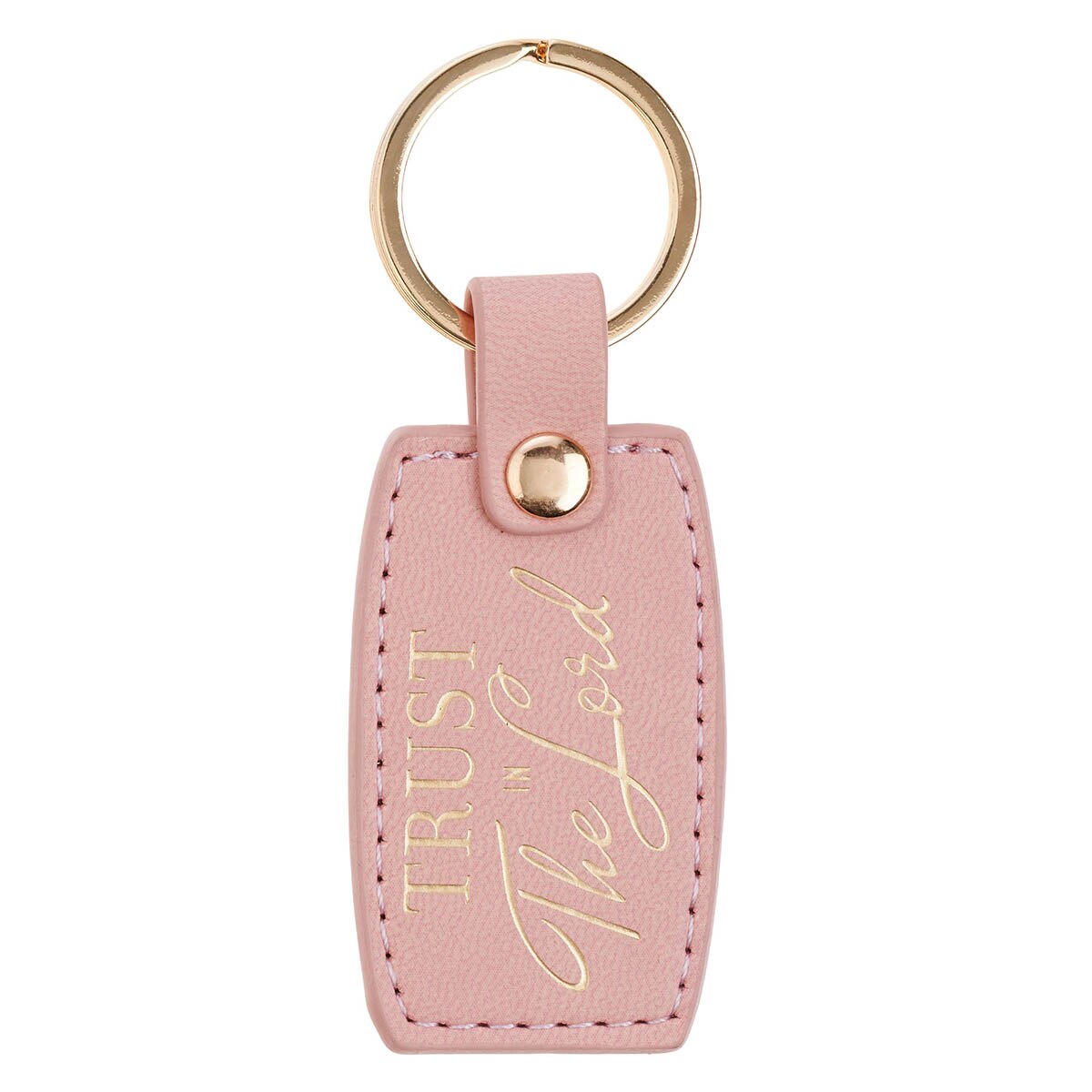 Trust in the Lord Pink Faux Leather Keychain - Proverbs 3:5 by Christian Art Gifts