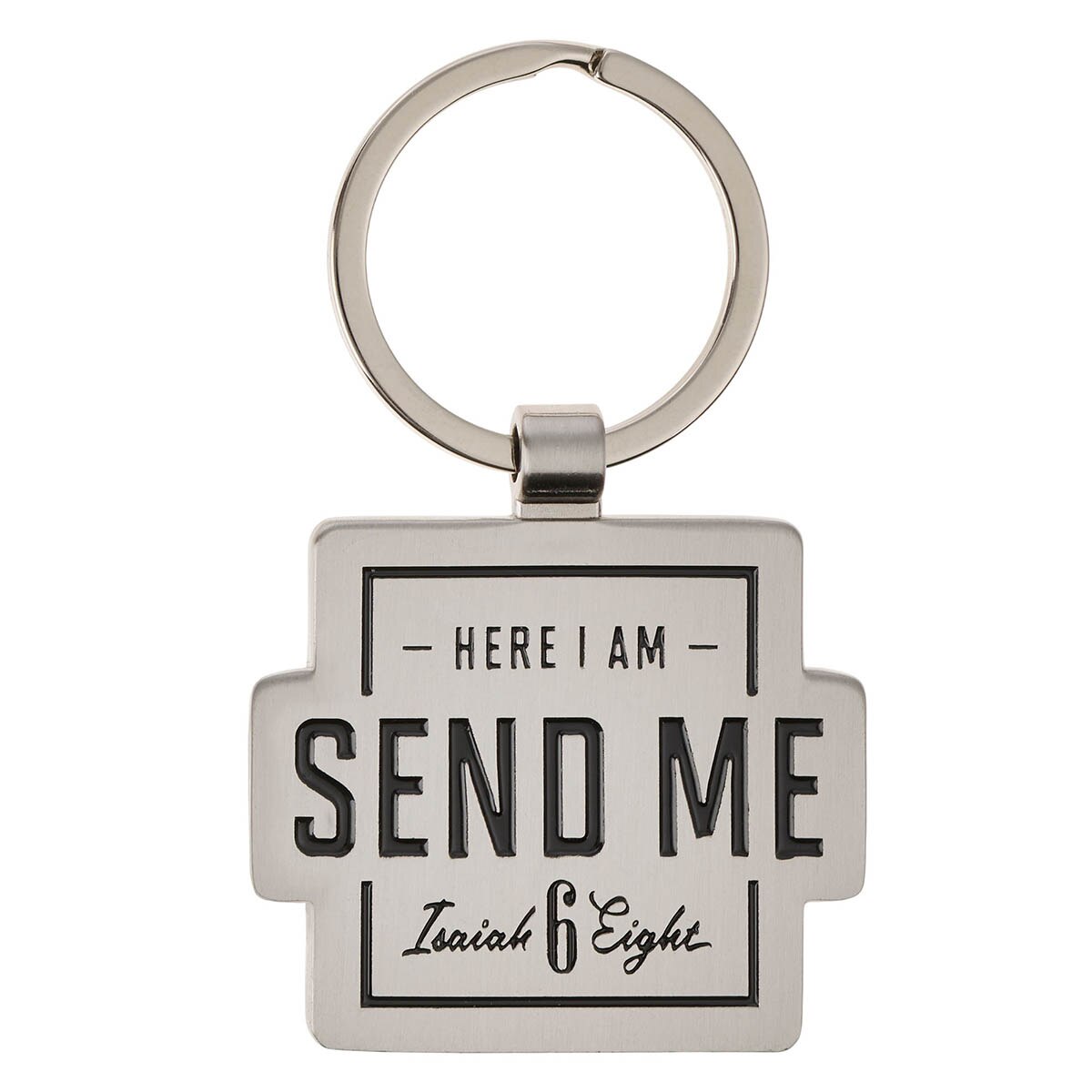 Send Me Silver Metal Keychain - Isaiah 6:8 by Christian Art Gifts