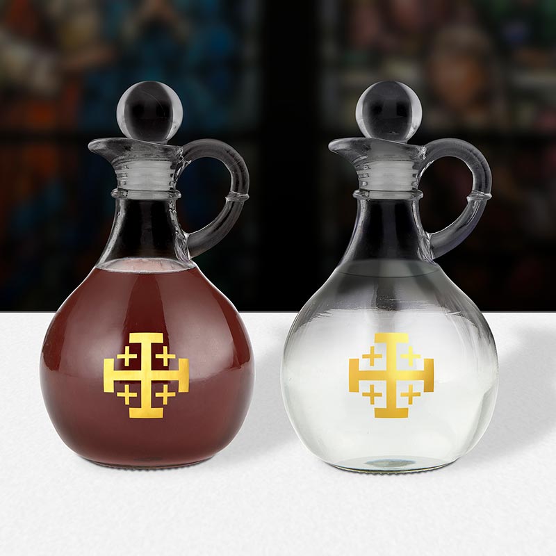 Jerusalem Cross Cruet Set - Set of 2 by Christian Brands
