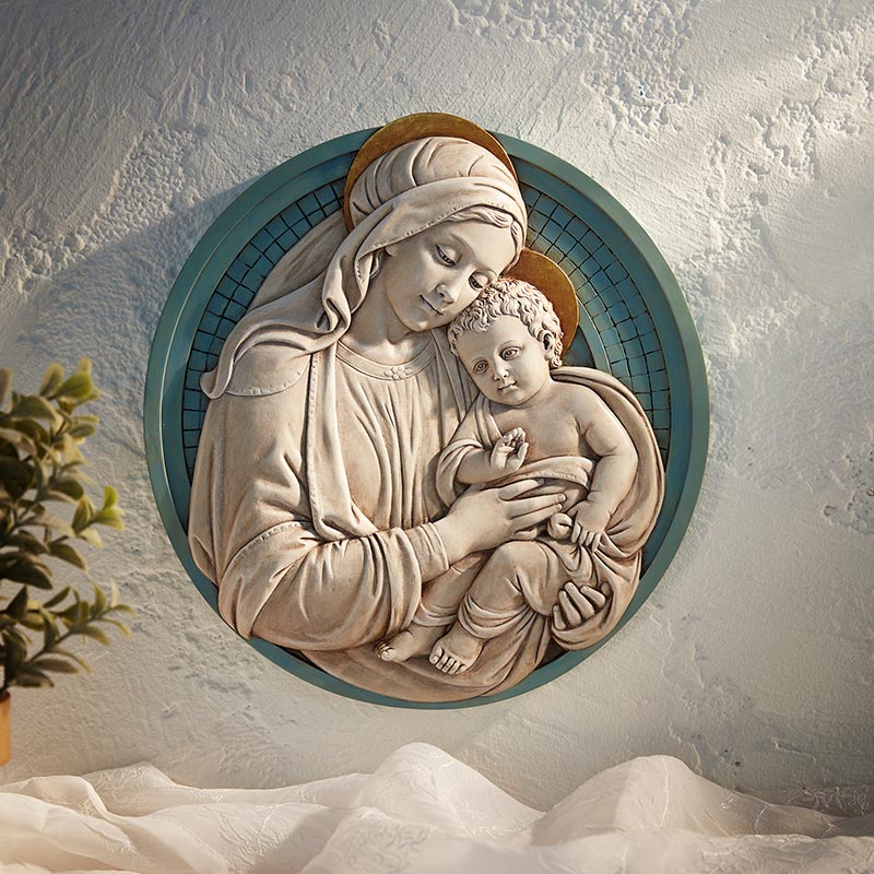 Madonna and Child Garden Plaque by Christian Brands, product view 2