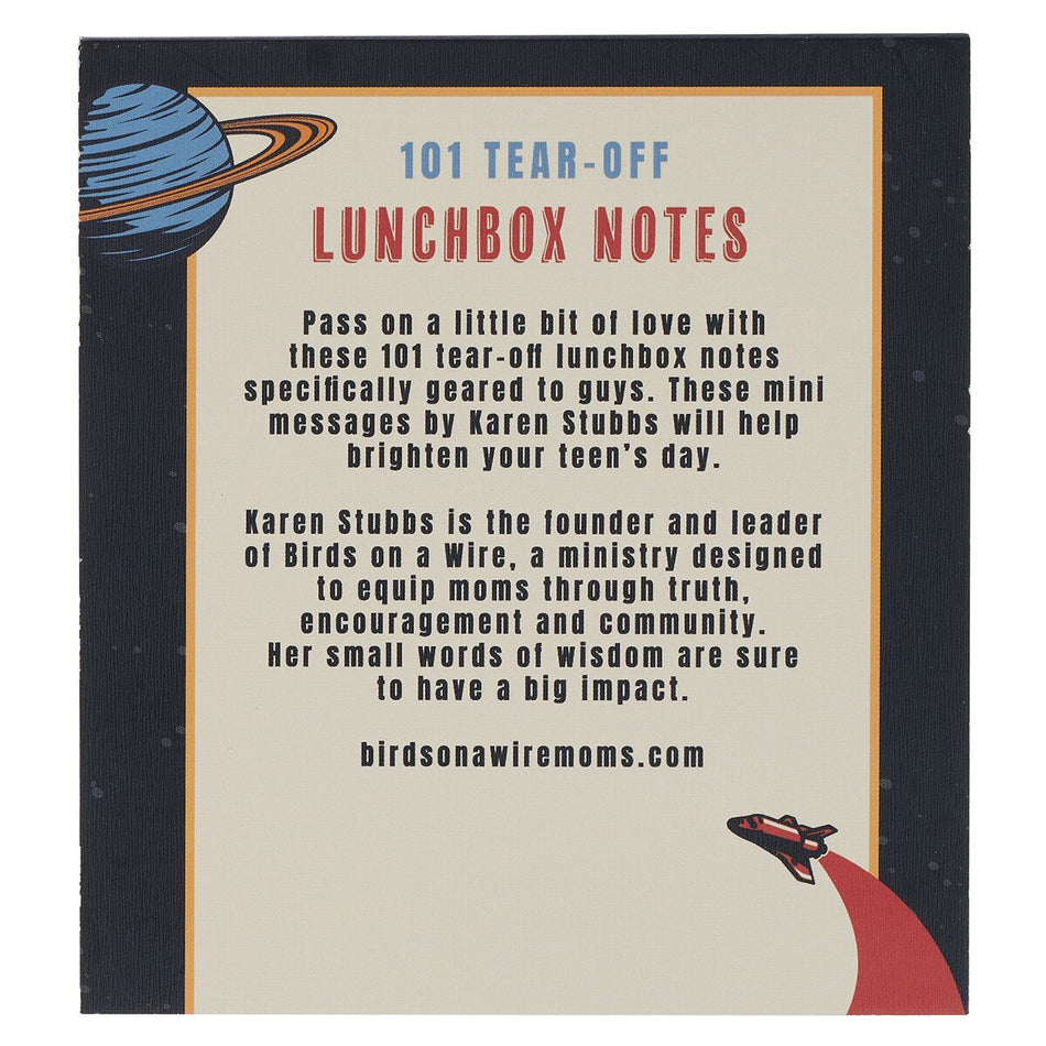 101 Blue Space Lunchbox Notes for Guys by Christian Art Gifts, product view 2
