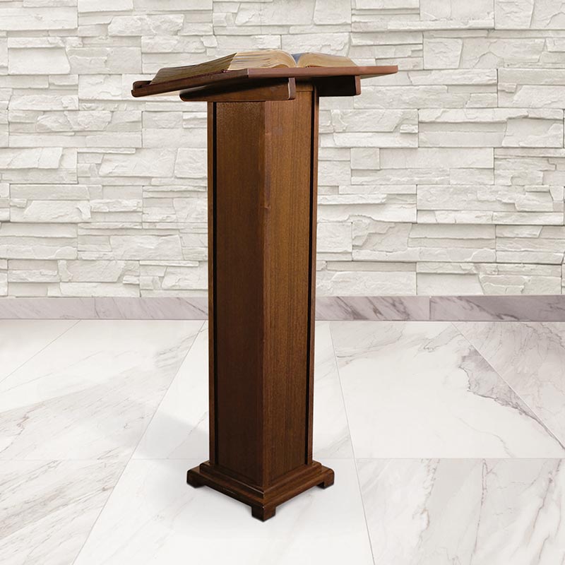 Robert Smith Square Base Lectern | Walnut Stain by Robert Smith, product view 2