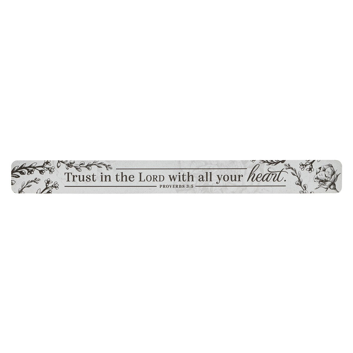 Trust in the Lord Monochrome Large Magnetic Strip - Proverbs 3:5 by Christian Art Gifts