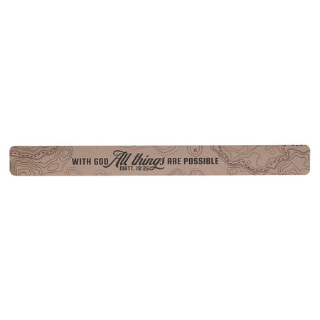 All Things Are Possible Tan Topography Large Magnetic Strip - Matthew 19:26 by Christian Art Gifts