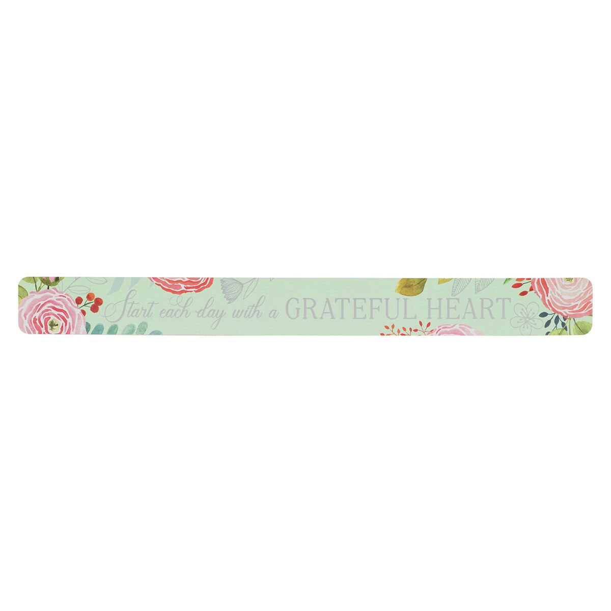 A Grateful Heart Pink Floral Large Magnetic Strip by Christian Art Gifts