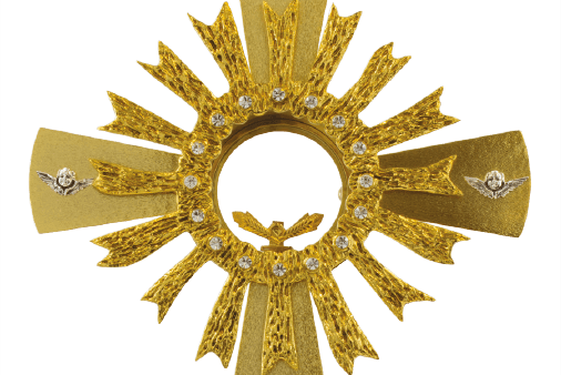 29" Angel Monstrance - 24K Gold-Plated