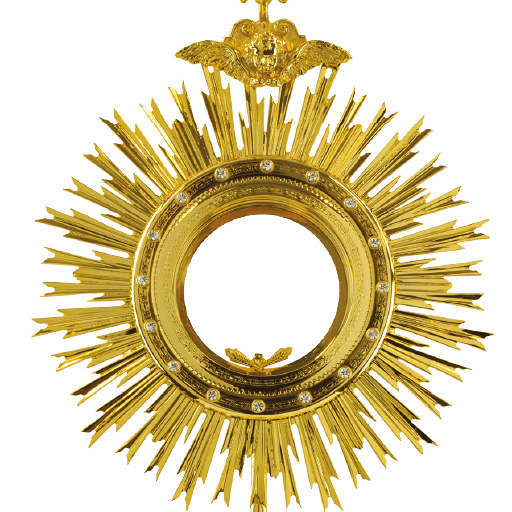Large Monstrance 35 1/2"H - 24K Gold-Plated