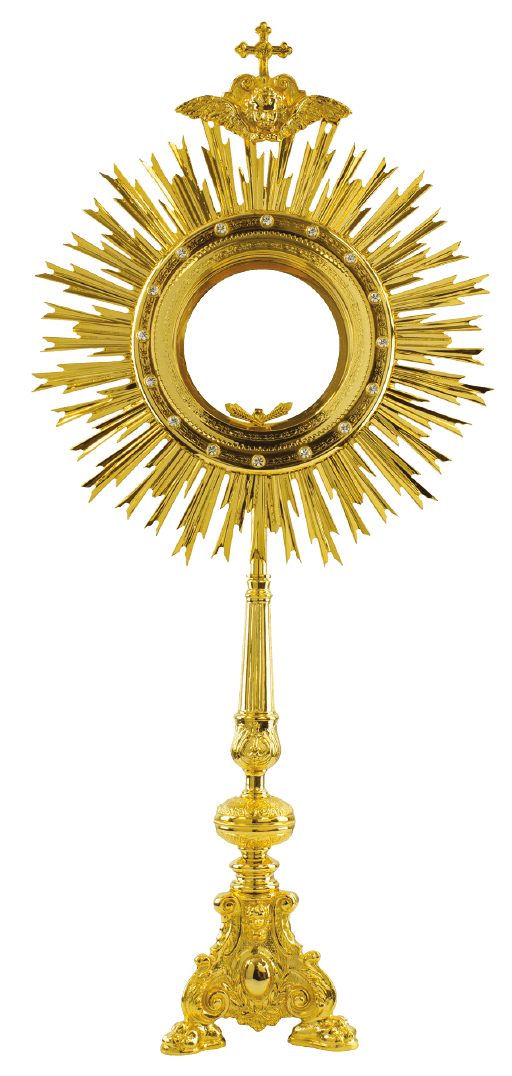 Large Monstrance 35 1/2"H - 24K Gold-Plated by Alviti