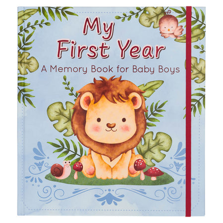 My First Year Hardcover Memory Book for Baby Boys by Christian Art Gifts