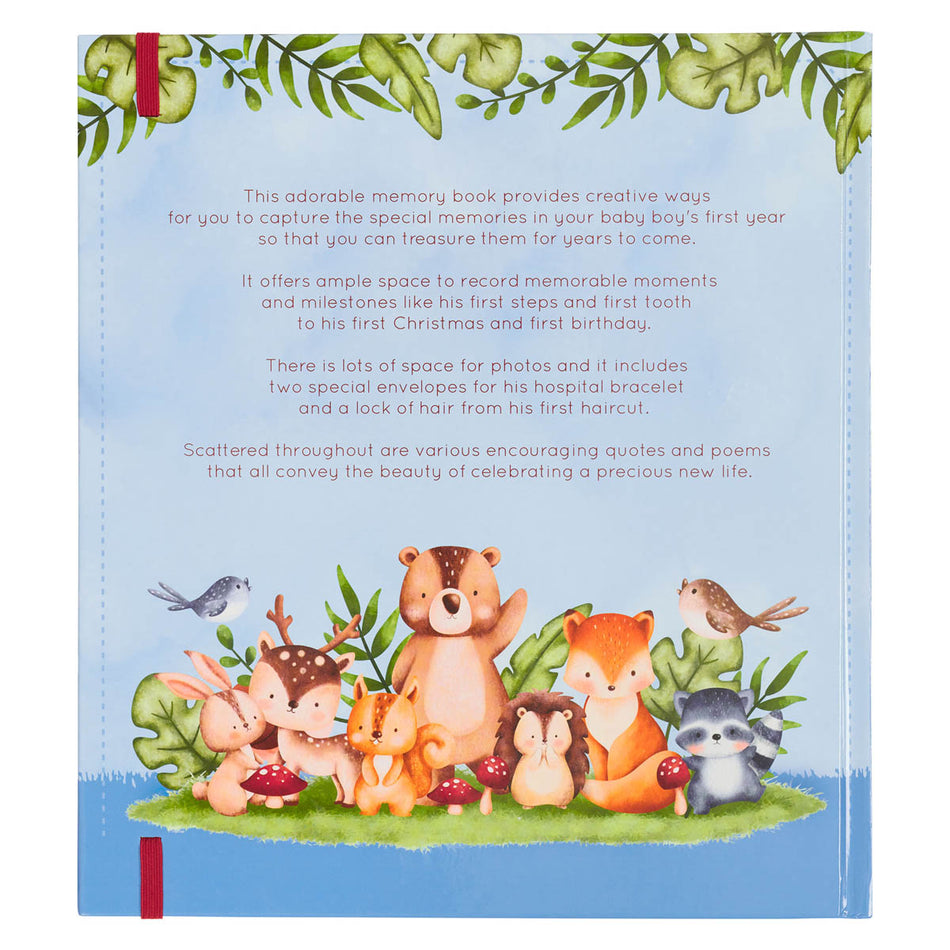 My First Year Hardcover Memory Book for Baby Boys by Christian Art Gifts, product view 2