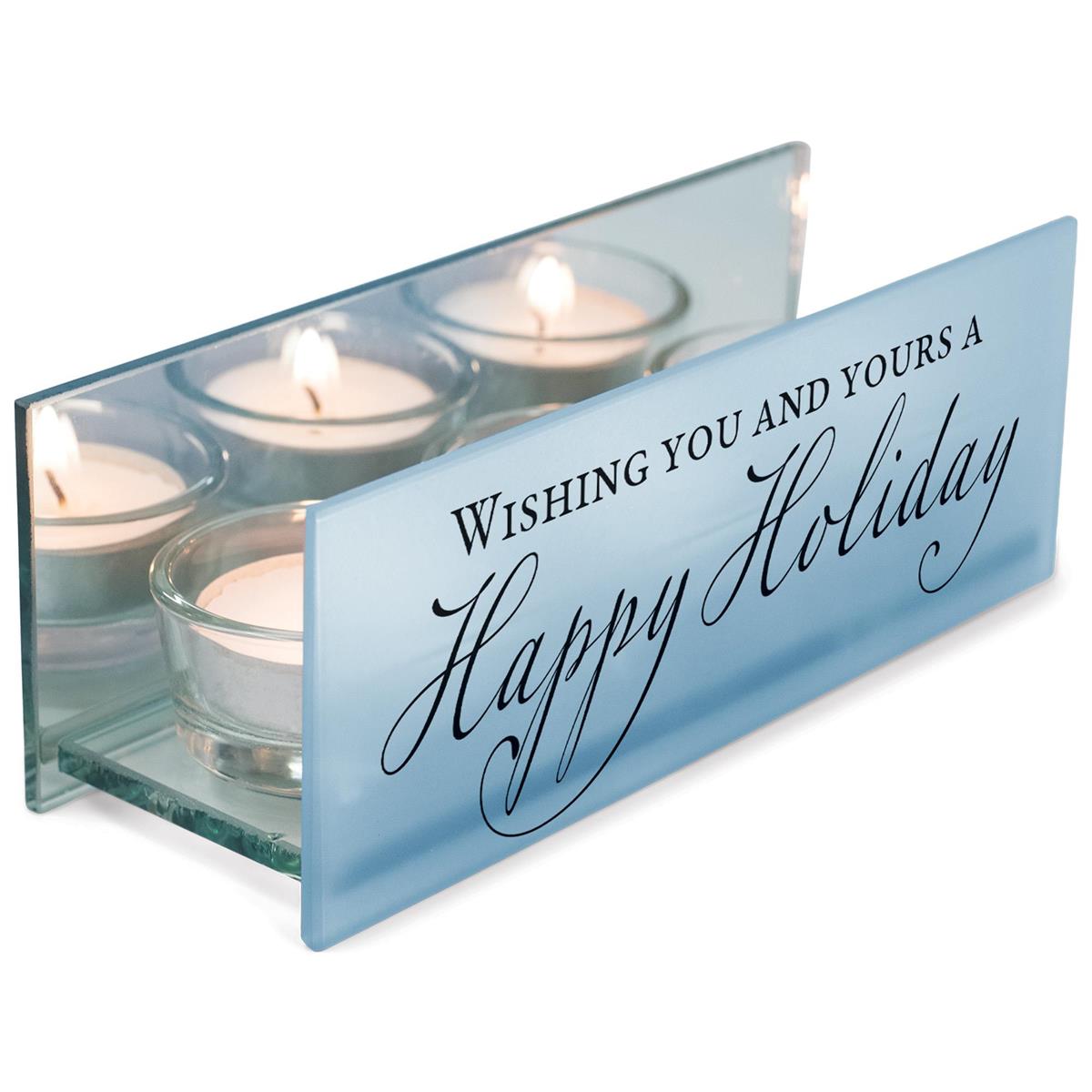 Tealight Wishing You&Yours Happy Holiday by Dicksons, product view 3