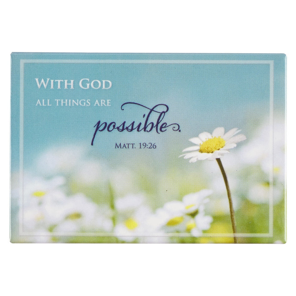 With God All Things Are Possible Magnet - Matthew 19:26 by Christian Art Gifts