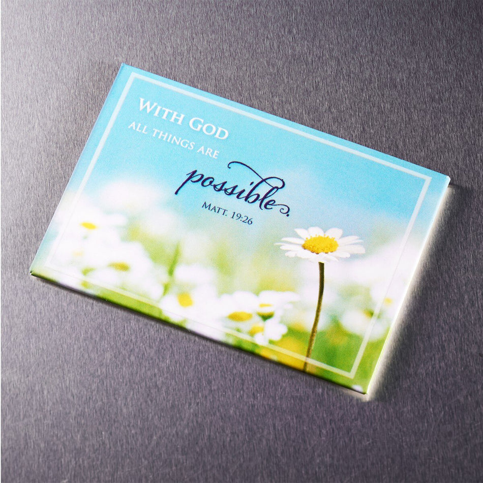 With God All Things Are Possible Magnet - Matthew 19:26 by Christian Art Gifts, product view 2