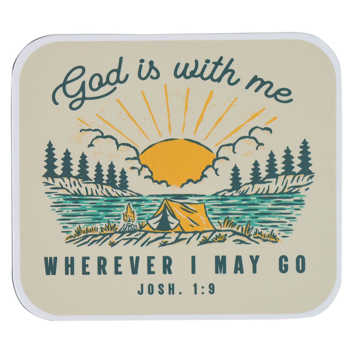 God is with Me Magnet - Joshua 1:9 by Christian Art Gifts