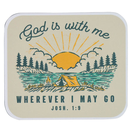 God is with Me Magnet - Joshua 1:9 by Christian Art Gifts