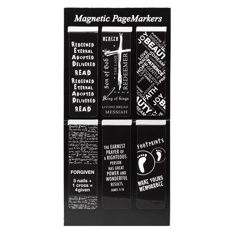 Black and White Magnetic Bookmarks - James 5:16