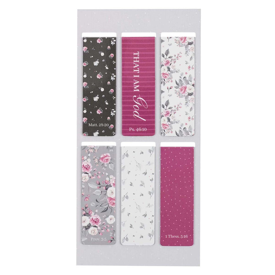 Pink Roses Magnetic Bookmark Set by Christian Art Gifts, product view 5