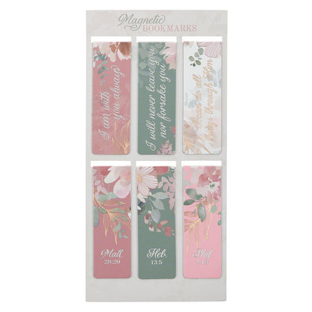 Assurance in Bloom Magnetic Bookmark Set (Pack of 6) by Christian Art Gifts