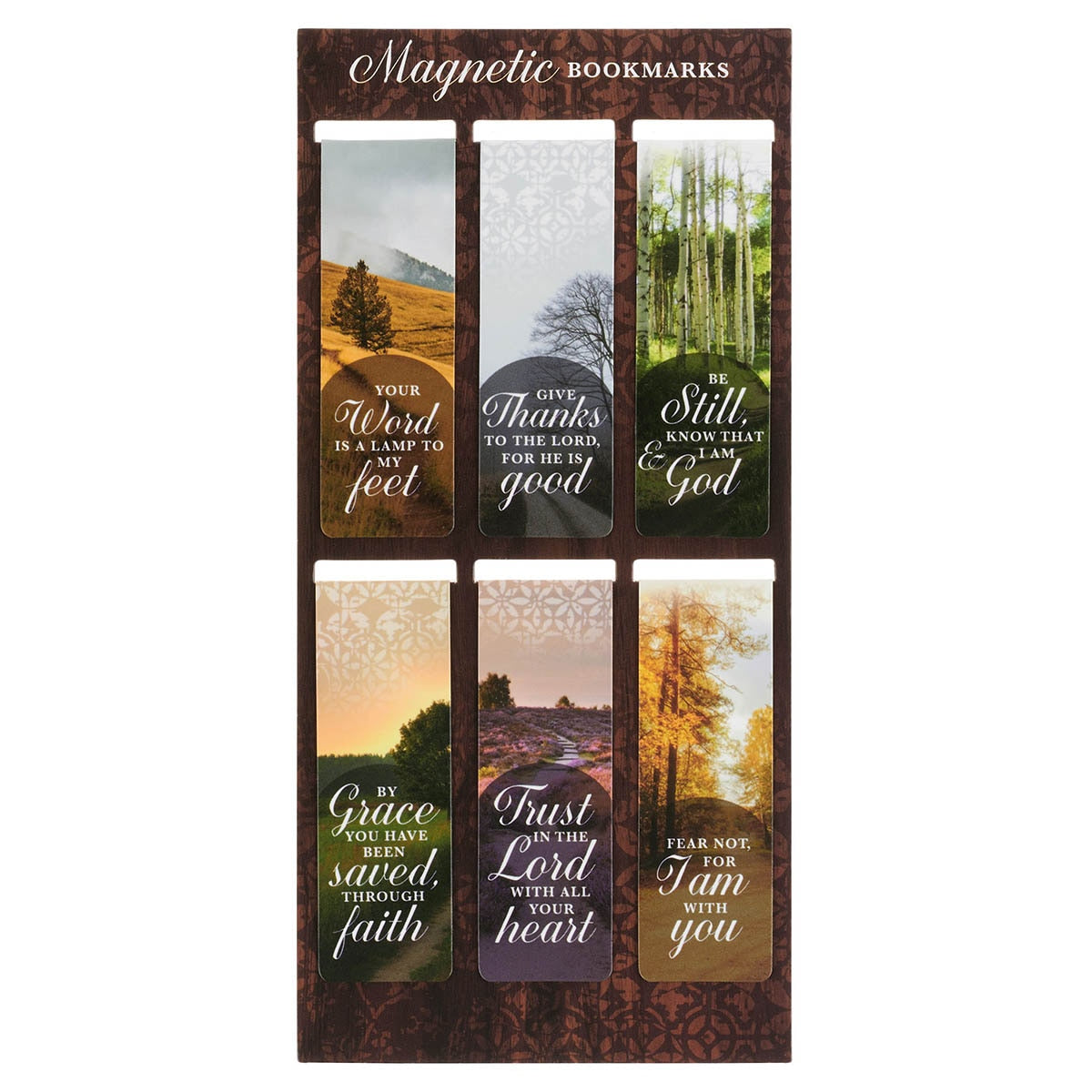 Led by His Light Scenic Nature Magnetic Bookmark Set by Christian Art Gifts