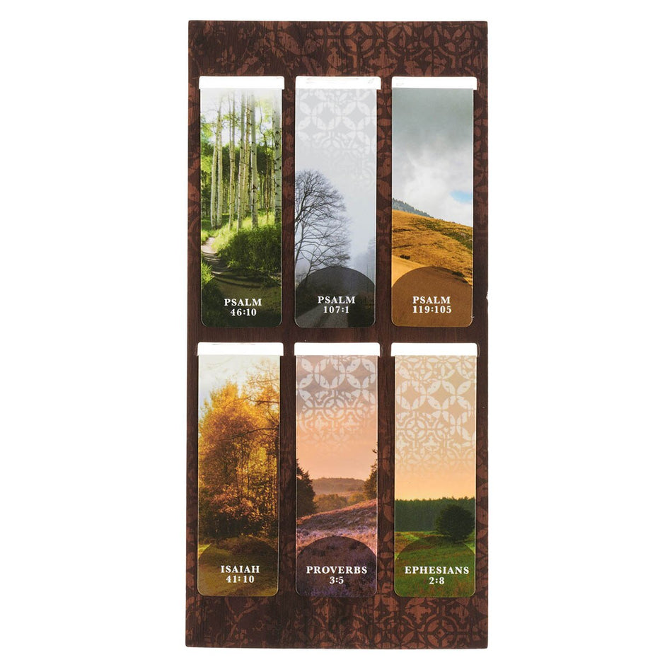 Led by His Light Scenic Nature Magnetic Bookmark Set by Christian Art Gifts, product view 2