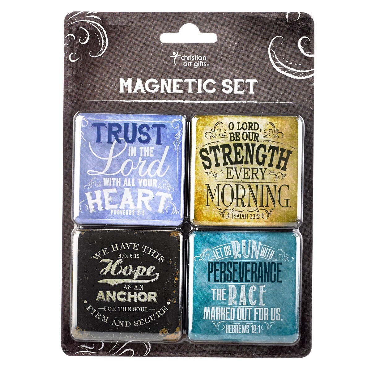 Finishing Strong Collection Inspirational Fridge Magnet Set by Christian Art Gifts