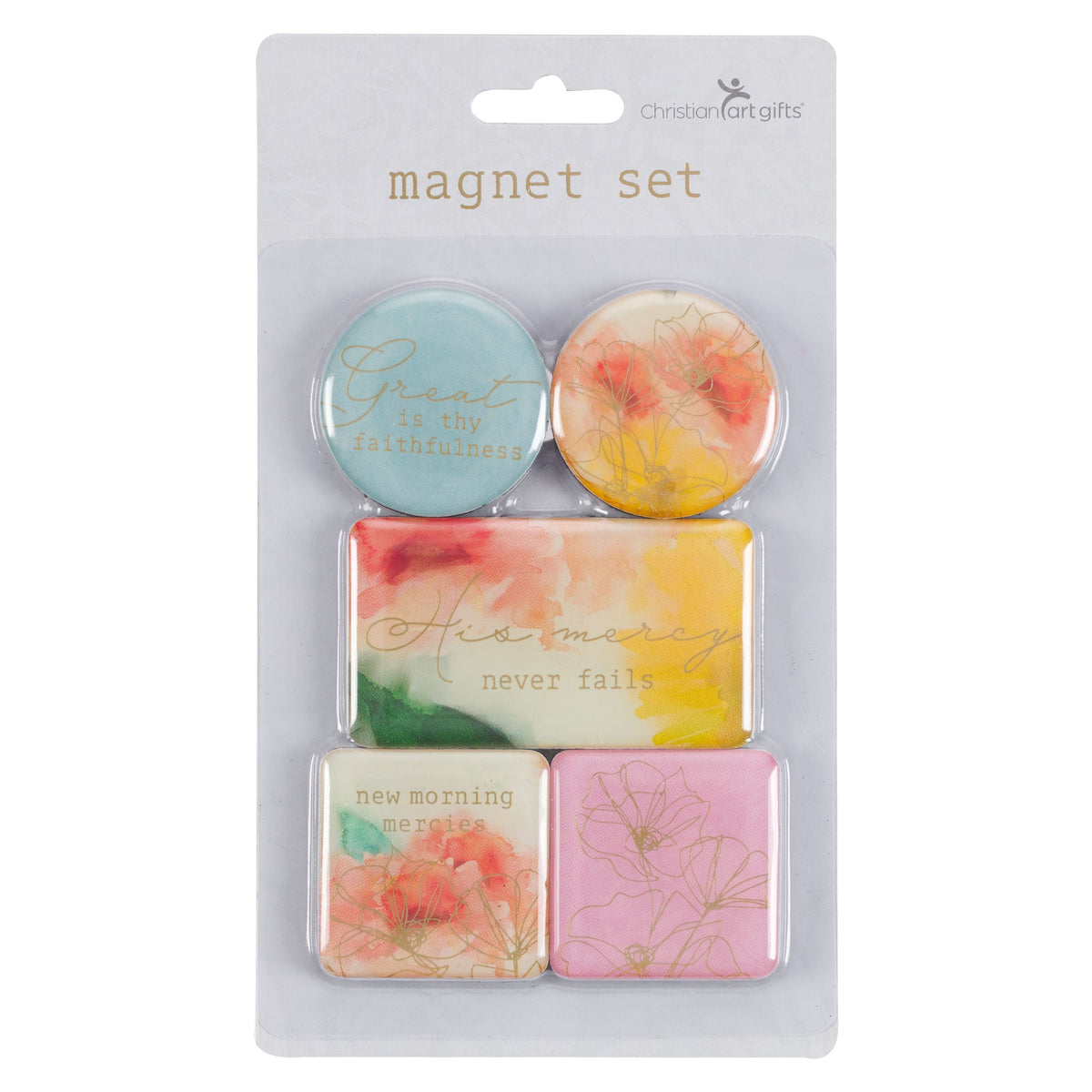 Watercolor Pastel Meadow Assorted Magnet Set by Christian Art Gifts