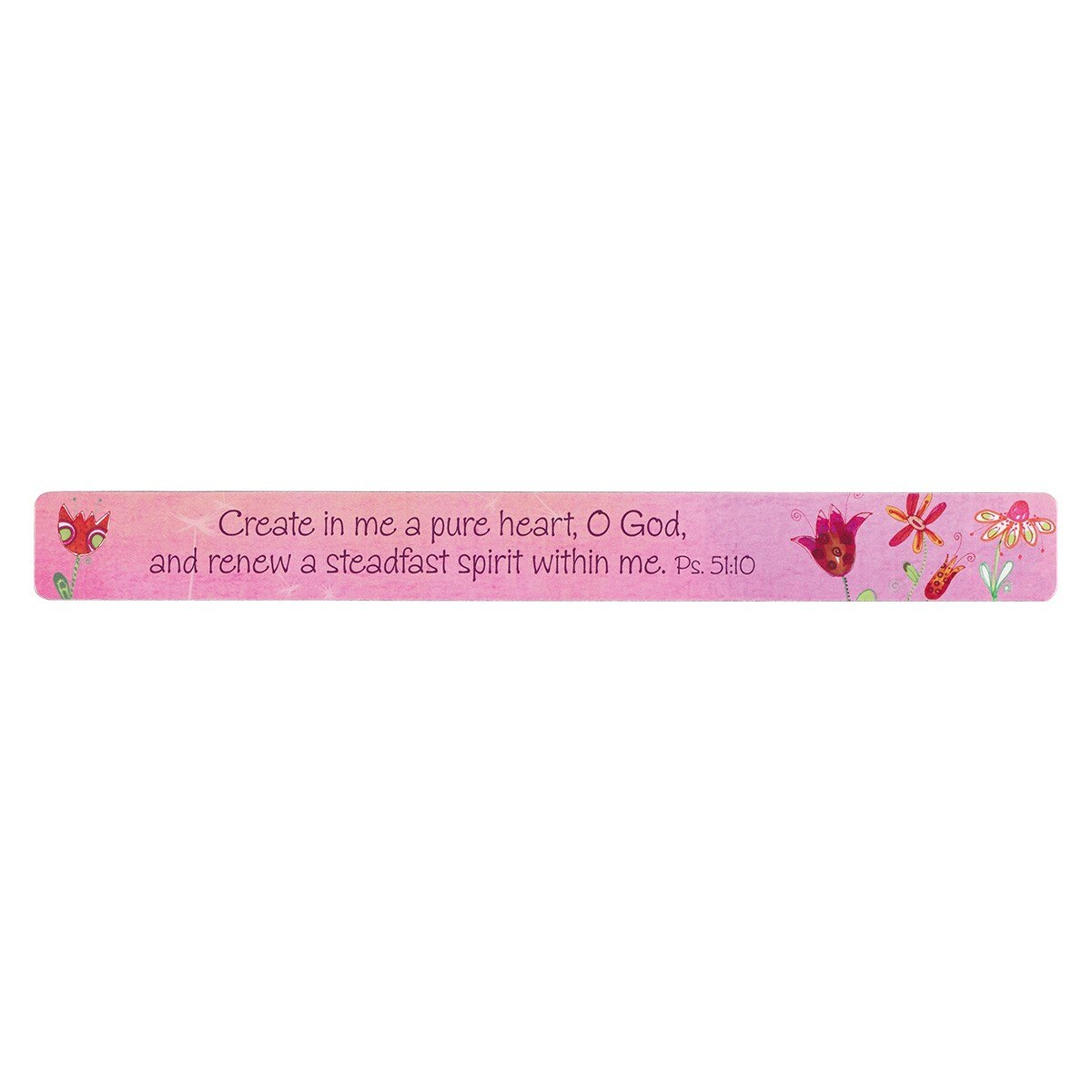 A Pure Heart Pink Magnetic Strip- Psalm 51:10 by Christian Art Gifts