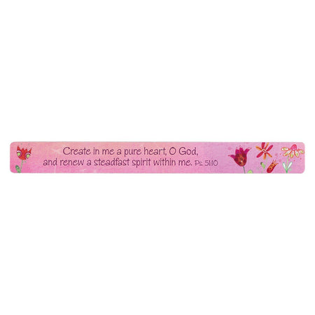 A Pure Heart Pink Magnetic Strip- Psalm 51:10 by Christian Art Gifts