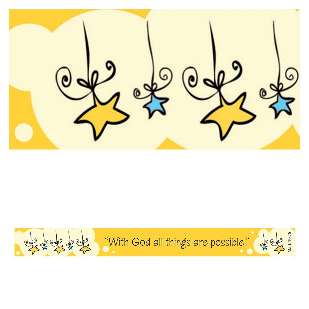 All Things are Possible Yellow Magnetic Strip - Matthew 19:26 by Christian Art Gifts, product view 2