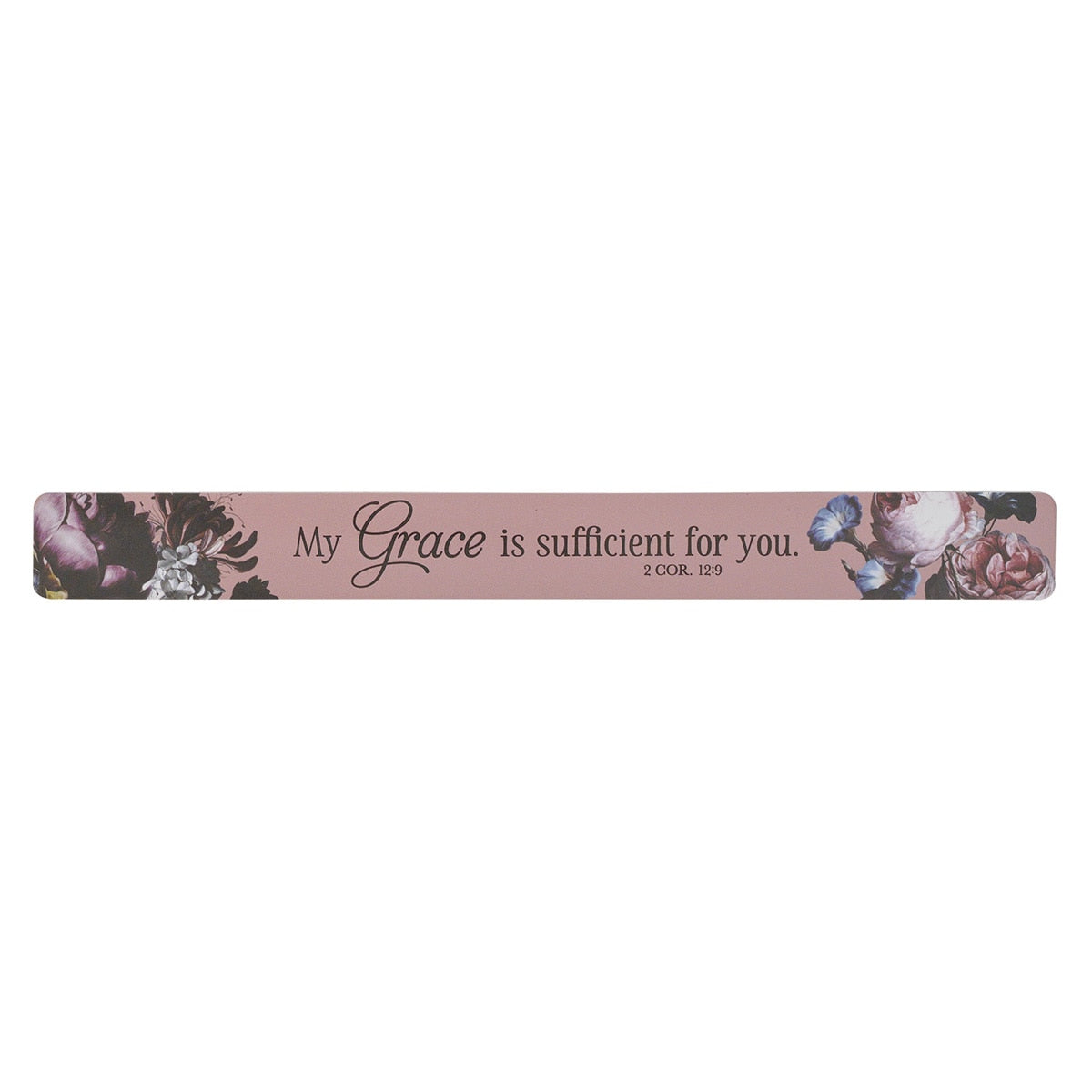 My Grace is Sufficient Pink Magnetic Strip - 2 Corinthians 12:9 (Pack of 6) by Christian Art Gifts