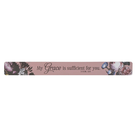 My Grace is Sufficient Pink Magnetic Strip - 2 Corinthians 12:9 (Pack of 6) by Christian Art Gifts