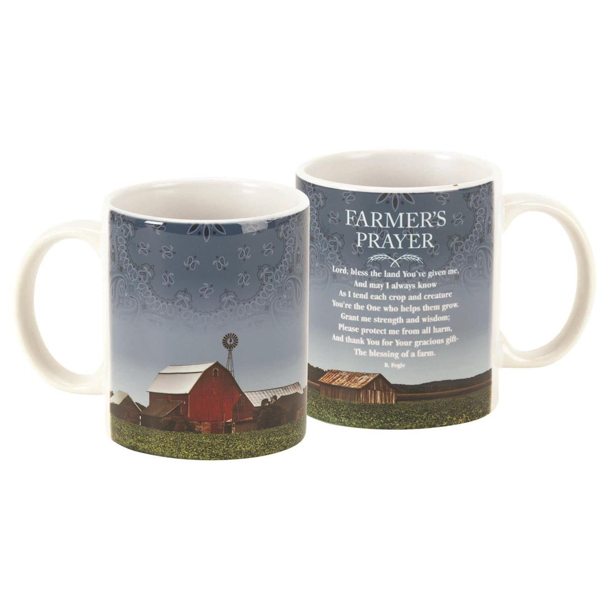 Farmers Prayer Blessings of A Farm White 11 Ounce Ceramic Stoneware Coffee Mug by Dicksons
