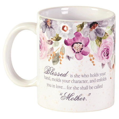 She Is Blessed Spring Pink Floral 11 ounce Ceramic Novelty Coffee Mug Cup by Dicksons