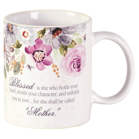 She Is Blessed Spring Pink Floral 11 ounce Ceramic Novelty Coffee Mug Cup by Dicksons, product view 2